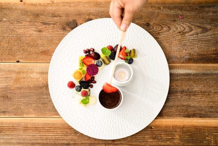 Mini Schokoladen-Fondue auf dem Zimmer