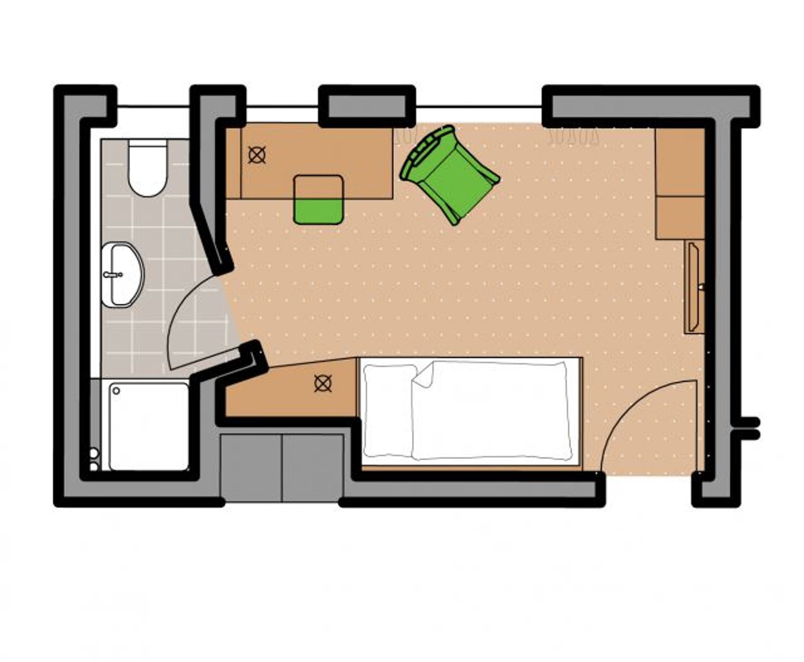 Single room image 2 - Hotel Grüner Wald ****s