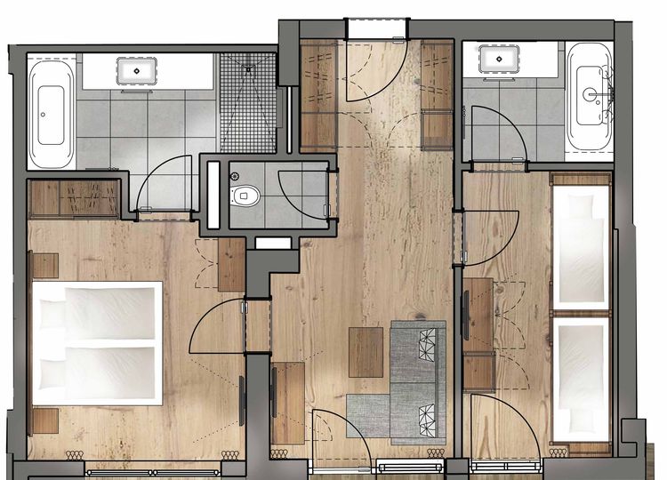 Grundriss Familienhotel Heimatgefühl