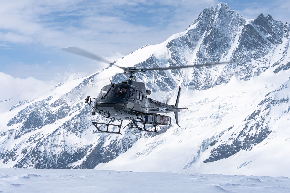Helikopter Rundflug Winter