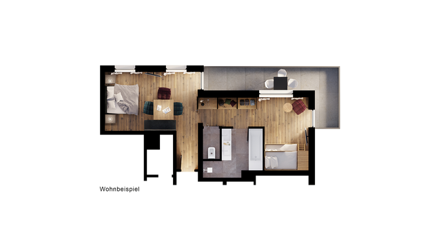 Family Suite Swiss Pine 49m² image 5 - Mia Alpina