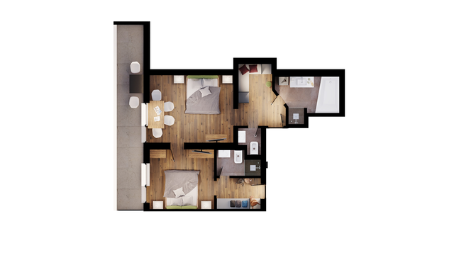 Family Suite Swiss Pine 55m² image 8 - Mia Alpina