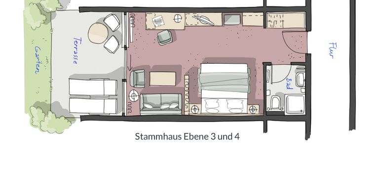 PFALZBLICK WALD SPA RESORT: Comfort Double Room "Jakobsfels" image #3