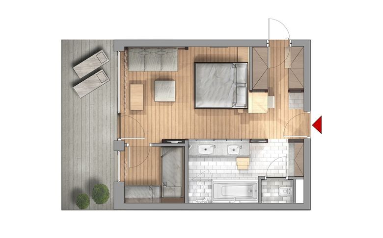 Floor plan Suite Midi
