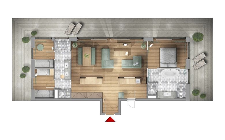 Floor plan luxury suite Chambtal