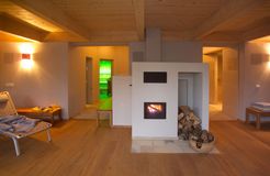 Biohotel Pausnhof: Wellnessbereich mit Ofen und Sauna - Biohotel Pausnhof, St. Oswald, Bayerischer Wald, Bayern, Deutschland