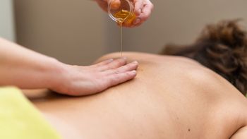 Aromatic oil back massage 