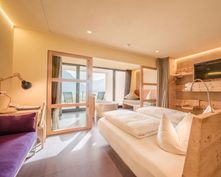 Biohotel Panorama: Zimmer - Biohotel Panorama, Mals, Vinschgau, Trentino-Südtirol, Italien