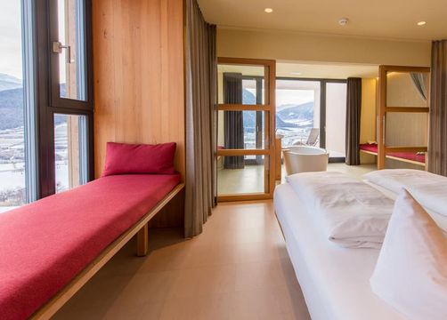 Biohotel Panorama: Zimmer - Biohotel Panorama, Mals, Vinschgau, Trentino-Südtirol, Italien