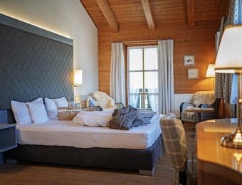  Bio-Chalet-Doppelzimmer Edelkastanie - moor&mehr Bio-Kurhotel