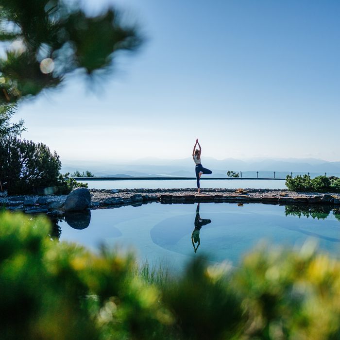 Yoga on the mountain