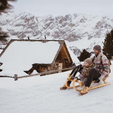 Winter, Costaces Hütte, Am Würzjoch, Südtirol, Trentino-Südtirol, Italien