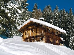 Chalets in the middle of the ski area