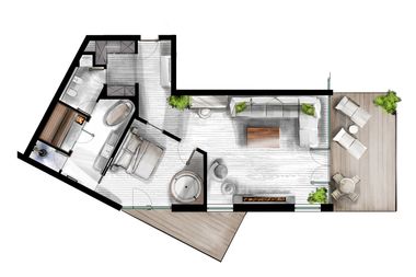 AMONTI Wellnessresort : Suite «Spa Suite "Four Senses"» map