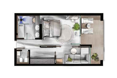 AMONTI Wellnessresort : Suite «Panorama Suite» map
