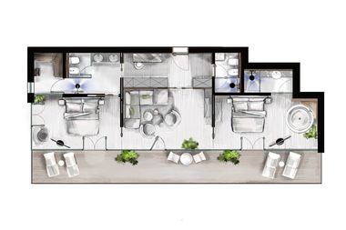 AMONTI Wellnessresort : Familiensuite »Alpina Suite« map