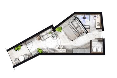 AMONTI Wellnessresort : Camera matrimoniale «Camera doppia Vita» map