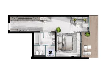 LUNARIS Wellnessresort : Suite «Chalet Junior Suite» map