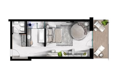 LUNARIS Wellnessresort : Suite »Belvita Suite« map