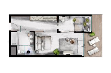 LUNARIS Wellnessresort : Suite per famiglie «Chalet Suite» map