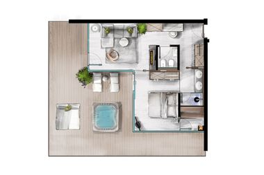 LUNARIS Wellnessresort : Suite «Sky Suite » map