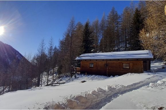 Winter, Almwiesenhütte, Mörtschach, Kärnten, Kärnten, Österreich