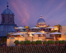 Biohotel Raphael: Dachterrasse mit Blick über Rom - Hotel Raphaël, Rom, Latium, Italien