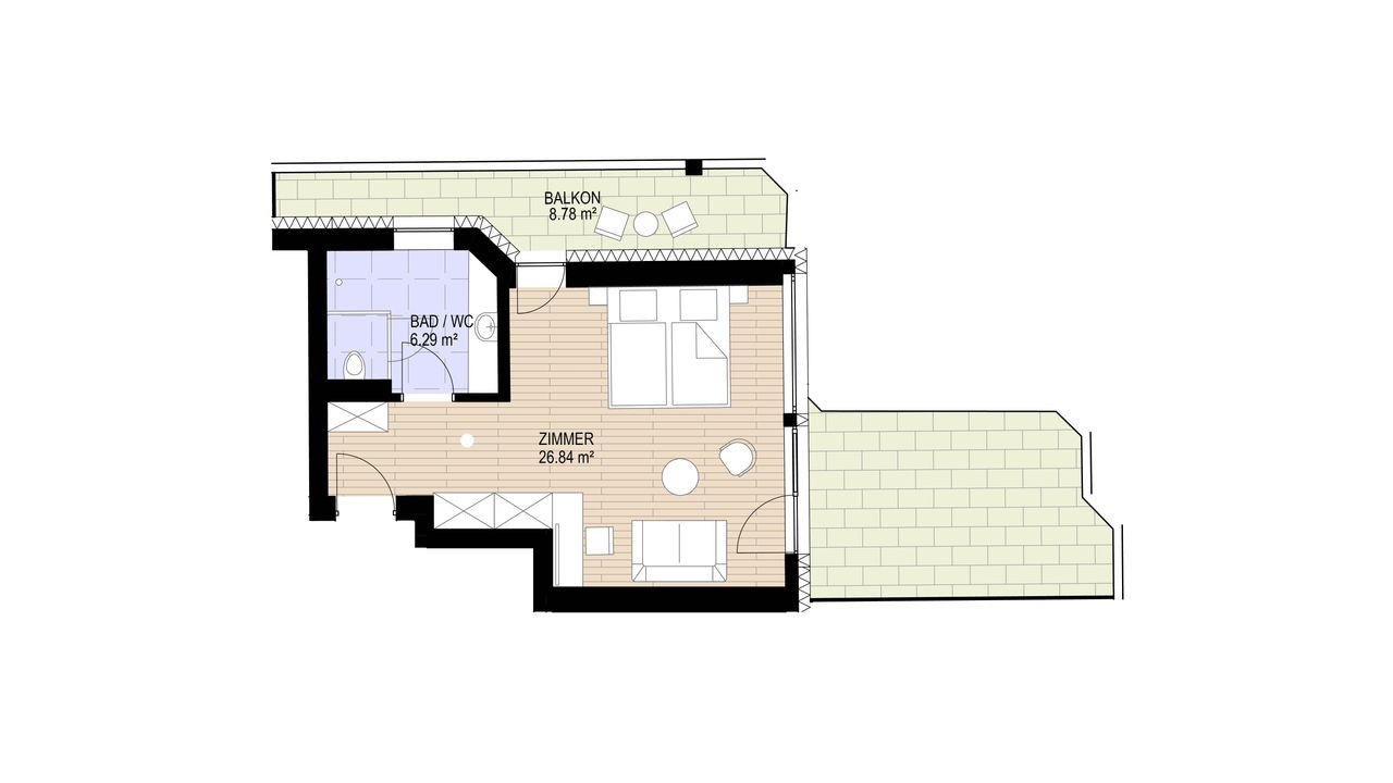 Typ "Ahrnspitz Blick" in der Q Lodge 1/3