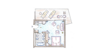 Schlehe mit Südbalkon und Panoramablick (52 m²)