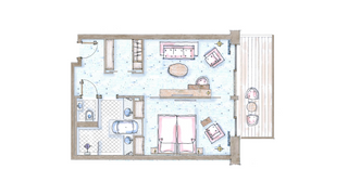 Edelweiß mit großem Südbalkon und Panoramablick (70 m²)