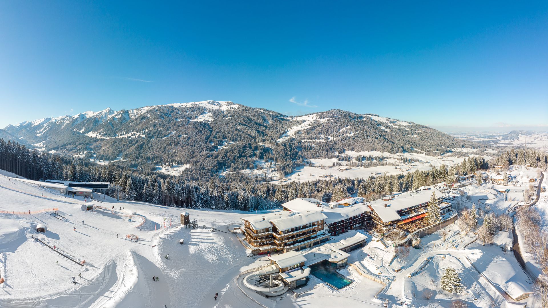 Herrliche Panoramalage inmitten des familienfreundlichen Skigebiets in den Allgäuer Alpen