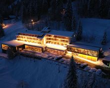 Biohotel Ifenblick: Hotel im Winter - Bio-Berghotel Ifenblick, Balderschwang, Allgäu, Bayern, Deutschland