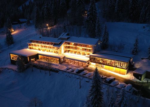 Biohotel Ifenblick: Hotel im Winter - Bio-Berghotel Ifenblick, Balderschwang, Allgäu, Bayern, Deutschland