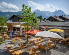 Biohotel & Bierbrauerei Garmischer Hof: Biergarten - Garmischer Hof, Garmisch-Partenkirchen, Alpenvorland, Bayern, Deutschland