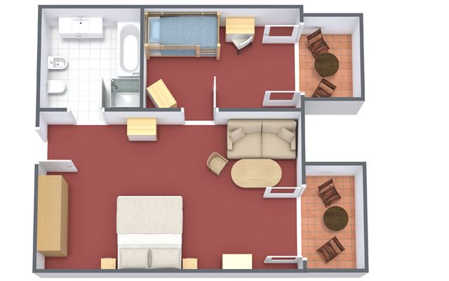 Familie Suite, 50m², two rooms image 7 - Familotel Mecklenburgische Seenplatte Borchard's Rookhus 