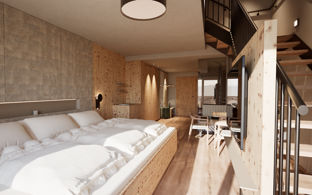Hotel Zimmer: Familiensuite »Superior Zirbe« | 60 qm - 2-Raum