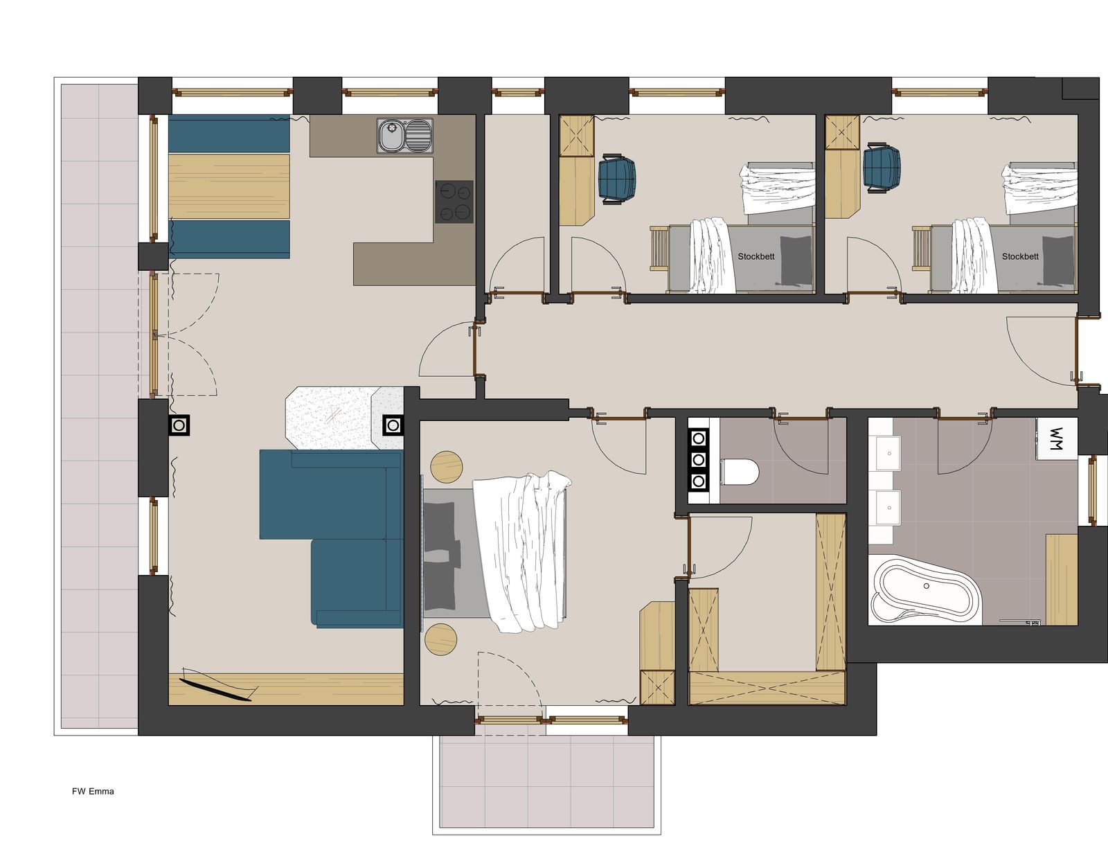 Ferienwohnung »Emma« image 8 - Familotel Stubaital Alpenhotel Kindl