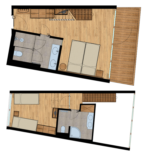 Familienstudio Süd „de luxe“ - größere Variante Grundriss