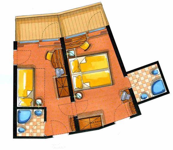 Familiennest Wald „superior“ - kleinere Variante Grundriss