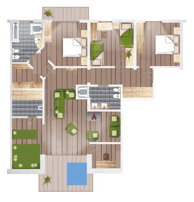 Family Suite Loft I 115 qm -4-Raum image 2 - Familotel Südtirol Huber