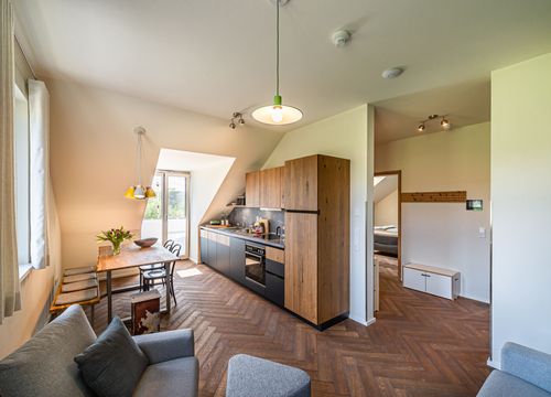 biohotel lindengut appartment henne essbereich kueche (1/6) - LindenGut