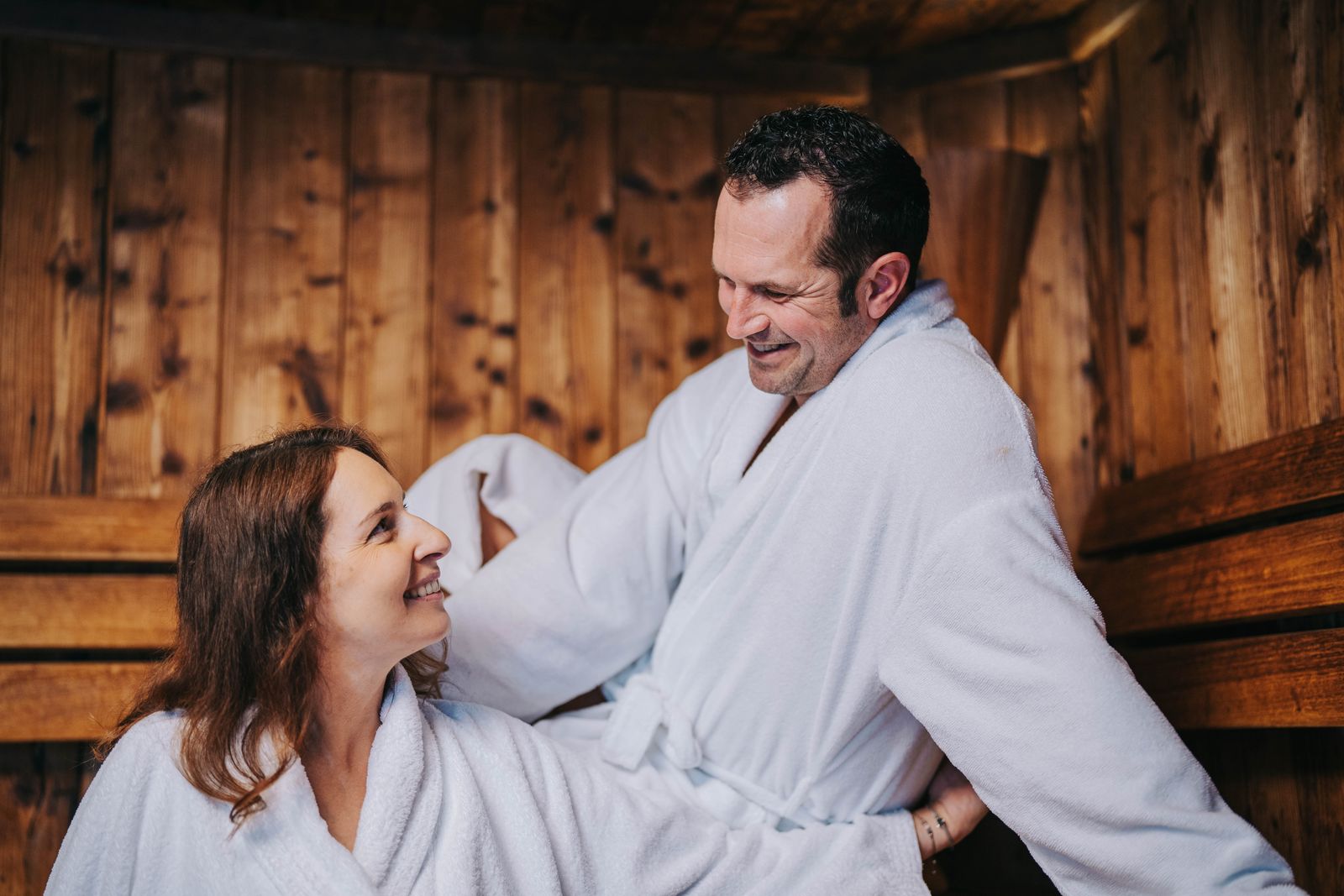 Pärchen in der Mühlensauna