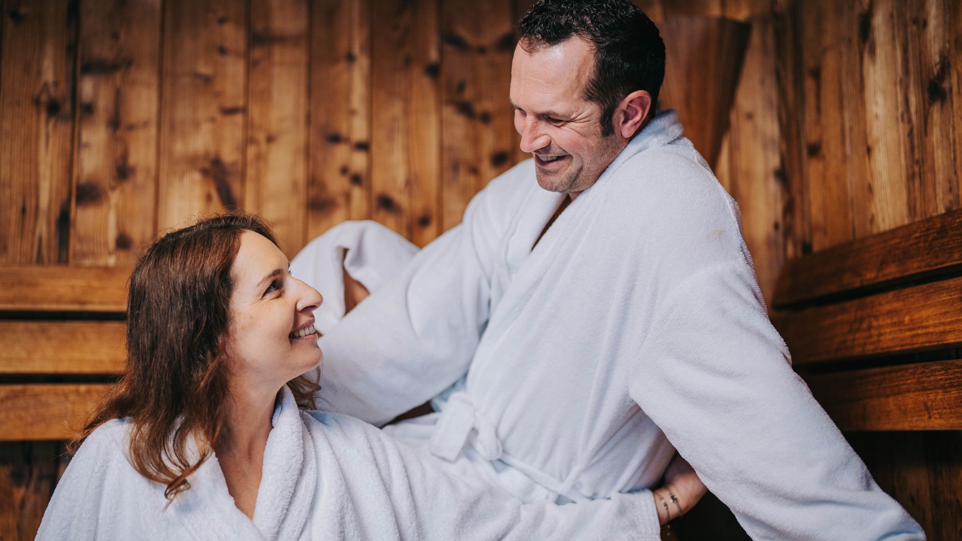 Pärchen in der Mühlensauna