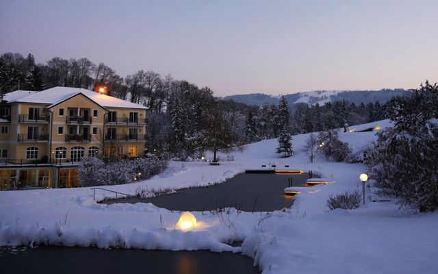 snowy garden in the RelaxResort Kothmühle