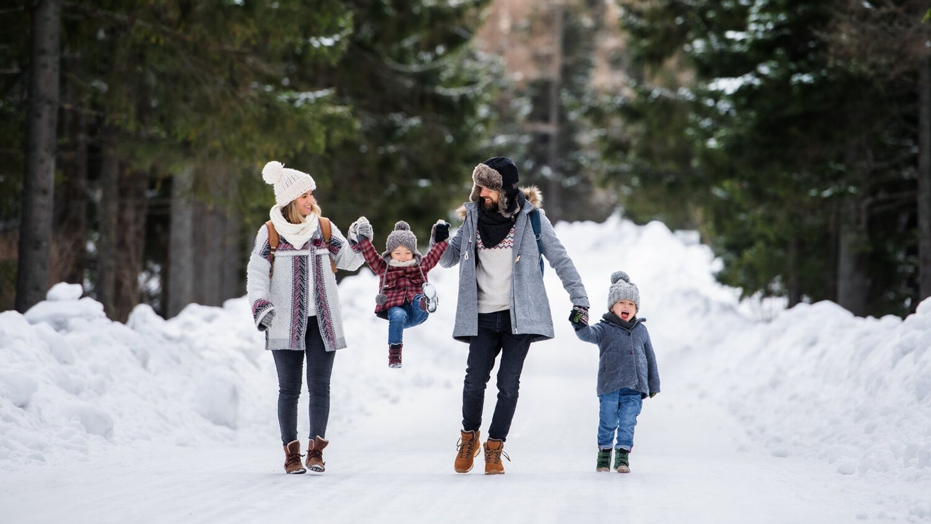 Family in winter