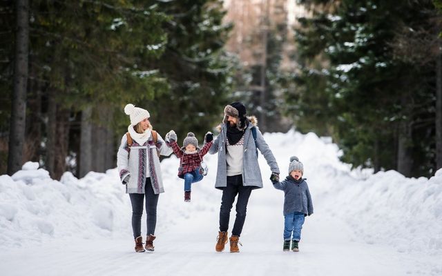 Family in winter