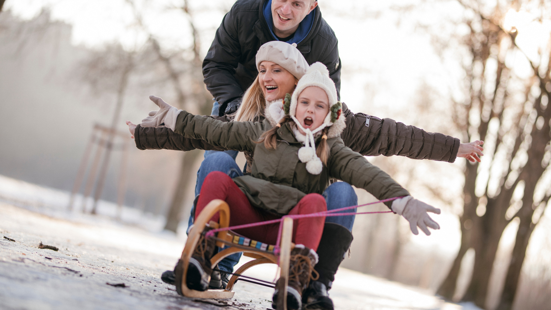 Winterurlaub Rodeln