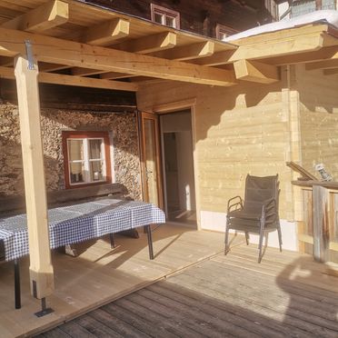 Sonnenterrasse, Bauernhaus Brandberg, Mayrhofen, Tirol, Tirol, Österreich