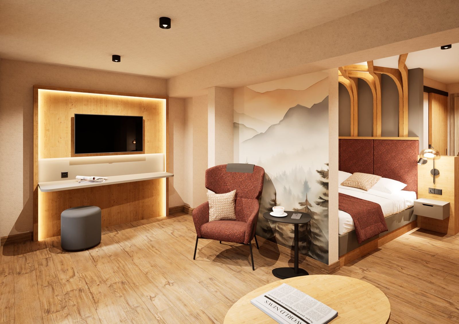 ZimmerdetailSonnenkopf - DoppelzimmerTalseite mit Panoramablick image 3 - Allgäuhotel Tanneck