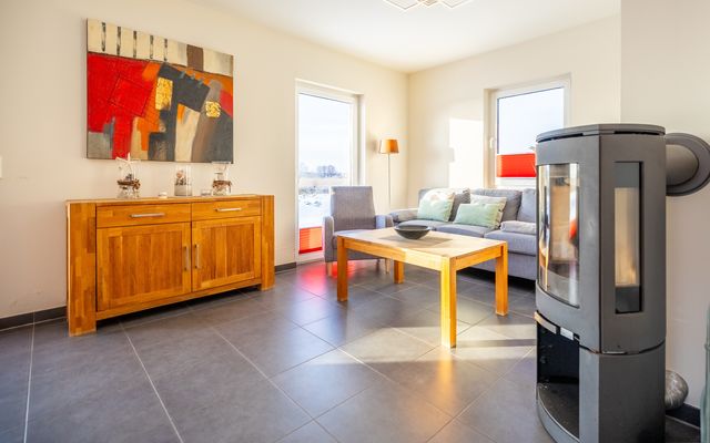 Wohnbereich mit Kamin